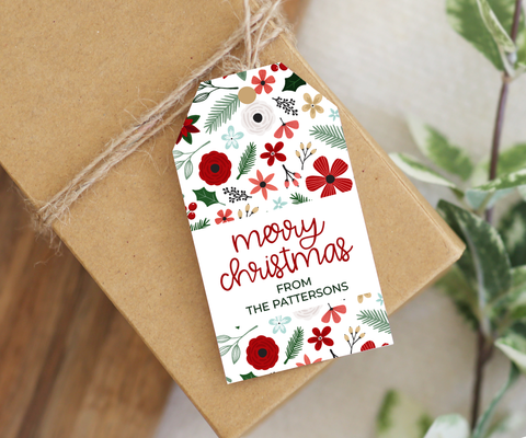 Christmas Floral • Holiday Gift Tags