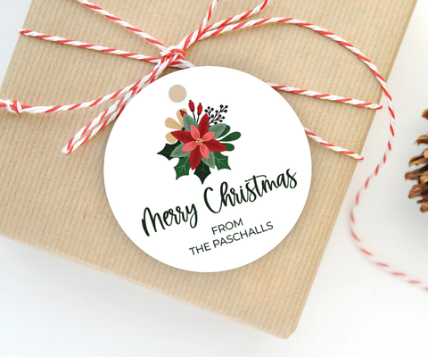 Poinsettia • Holiday Gift Tags