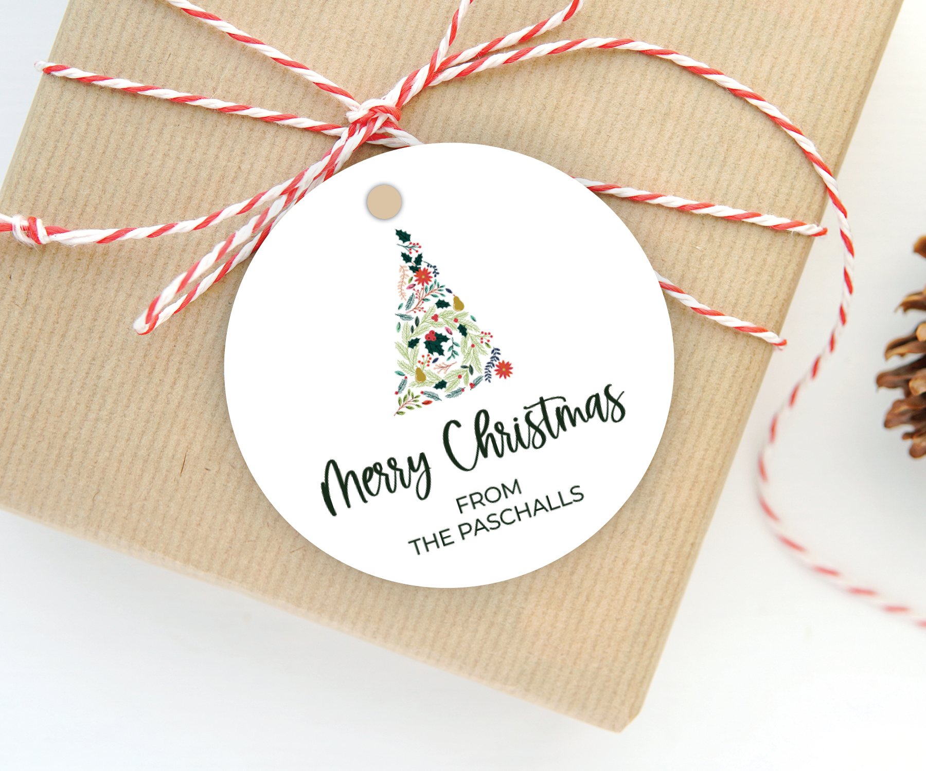 Floral Tree • Holiday Gift Tags
