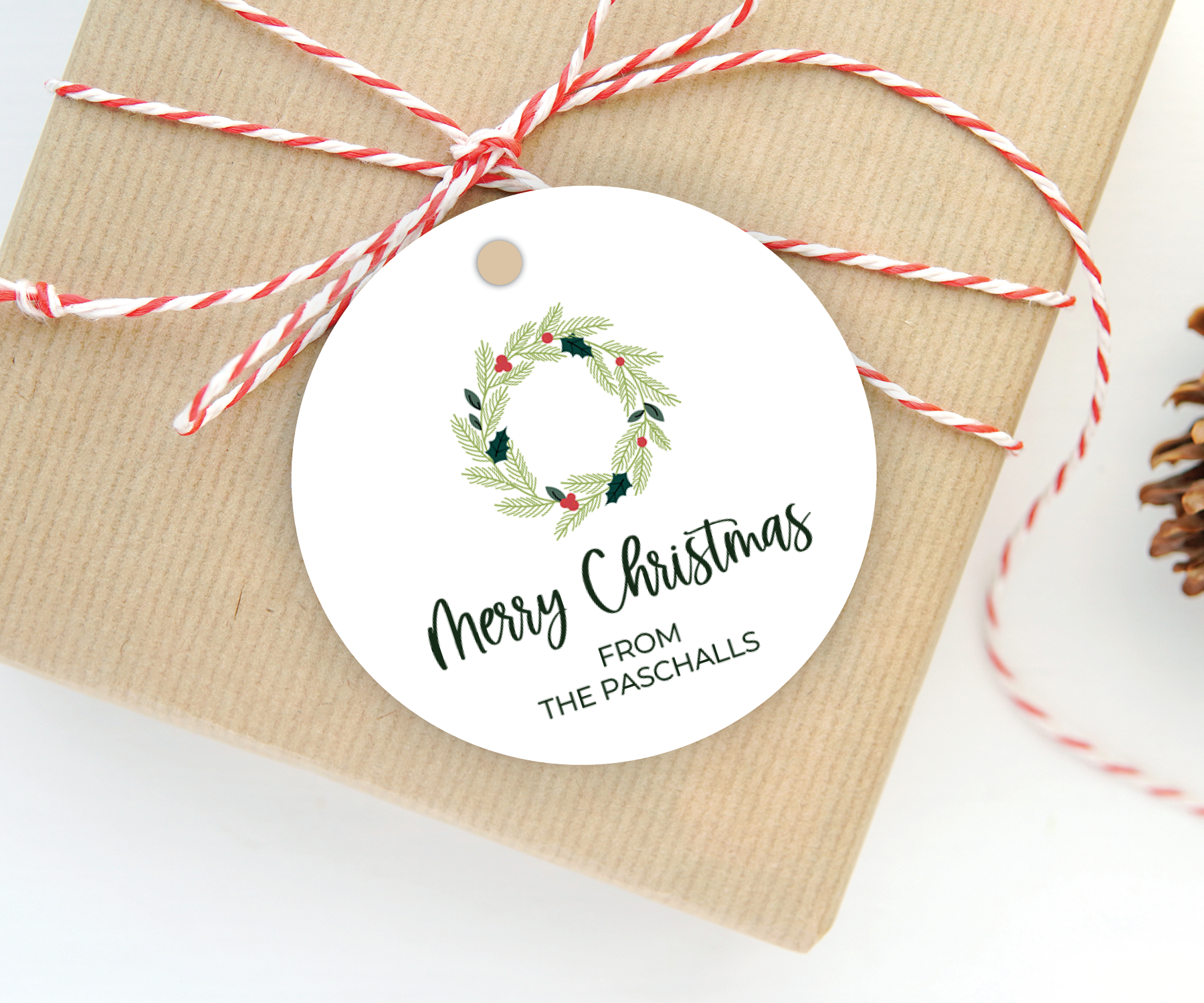 Wreath • Holiday Gift Tags
