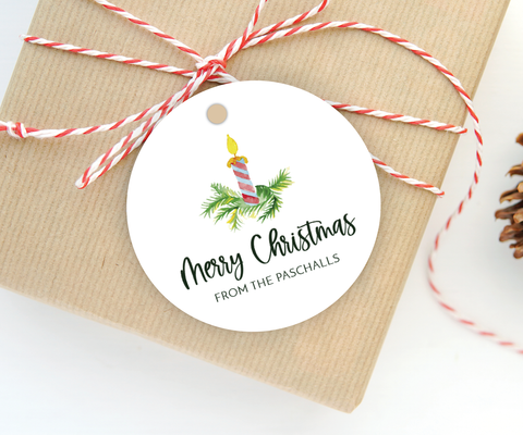 Vintage Candle • Holiday Gift Tags