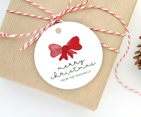 Red Bow • Holiday Gift Tags
