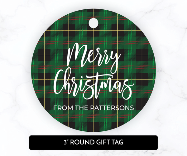 Green Tartan • Holiday Gift Tags