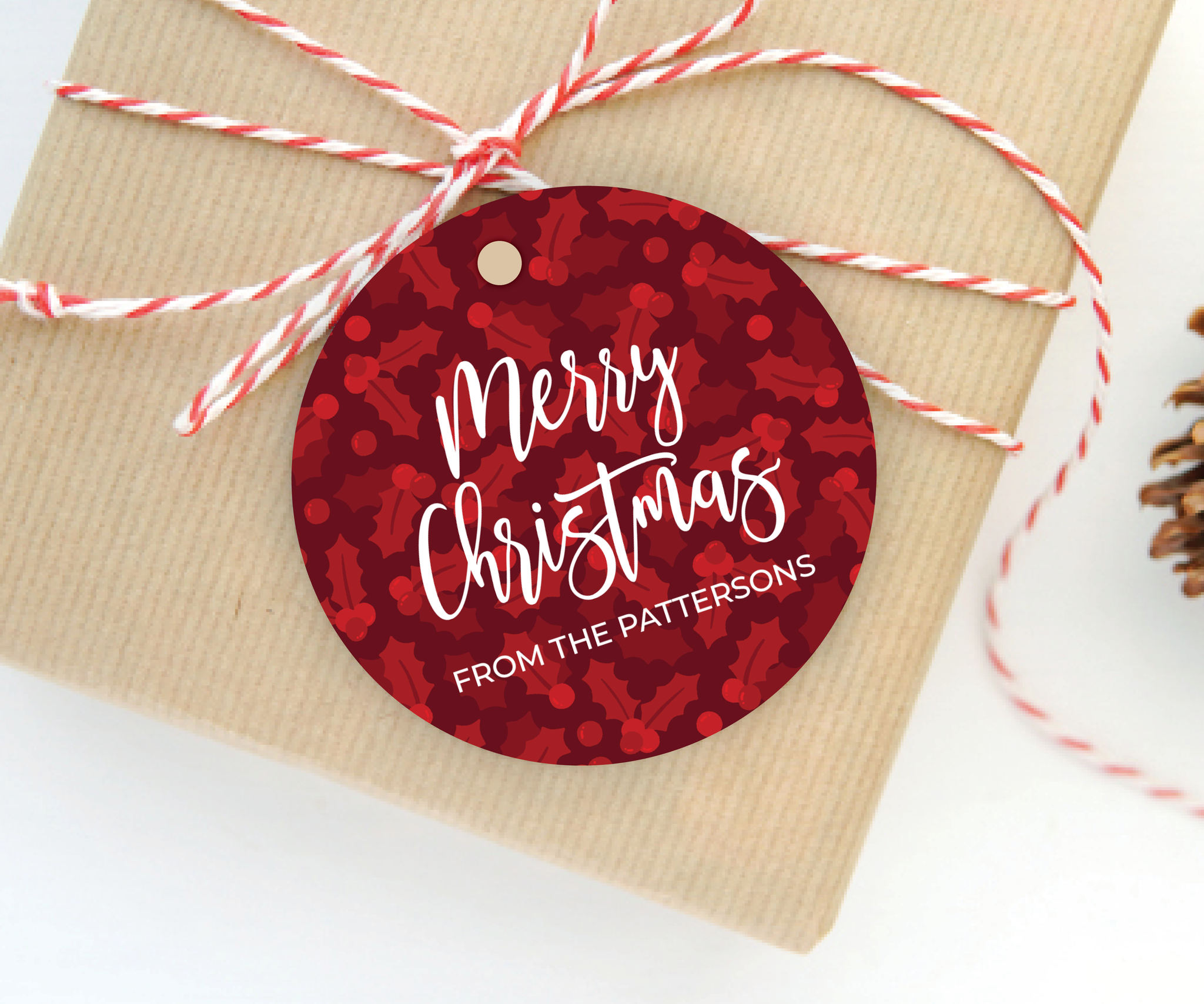 Red Holly • Holiday Gift Tags