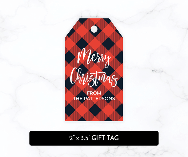 Red Buffalo Check • Holiday Gift Tags
