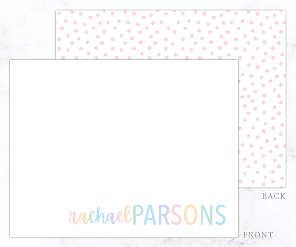 Pastel Polka Dot • Flat Note Cards