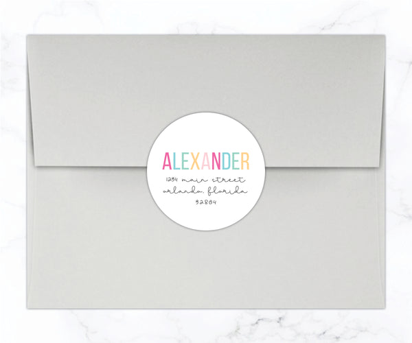 Alexander | Round Return Address Labels