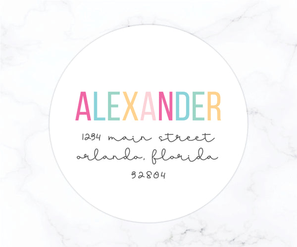 Alexander | Round Return Address Labels