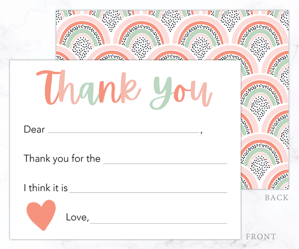 Art Deco • Fill-in-the-Blank Thank You Cards