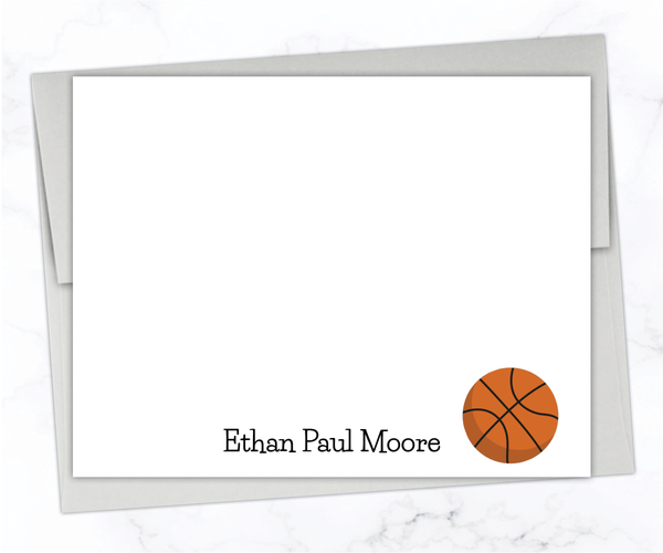 Basketball • Flat Note Cards