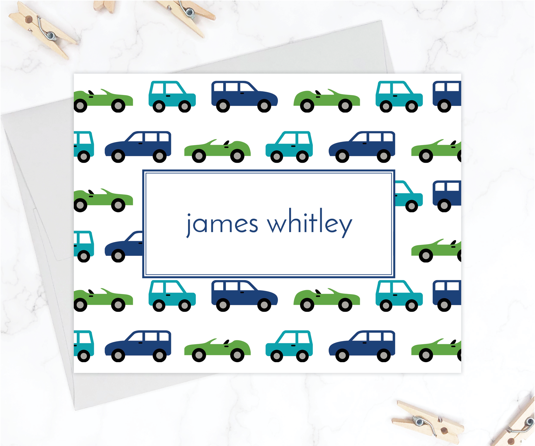 Cars • Folding Note Cards