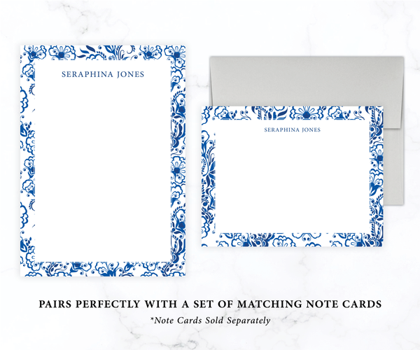 Personalized Notepad • Blue & White