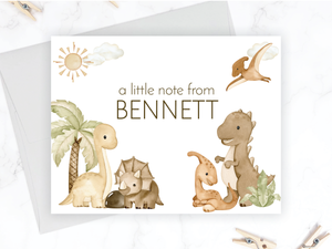 Neutral Dinos • Folding Note Cards