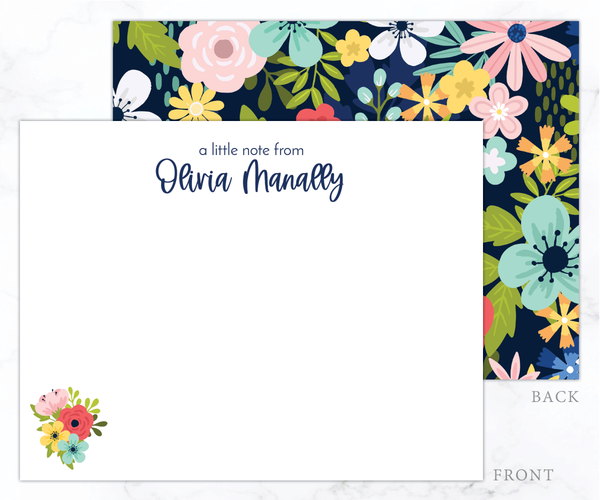 Bold Floral • Flat Note Cards