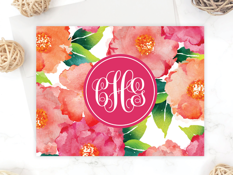 Bright Floral • Folding Note Cards