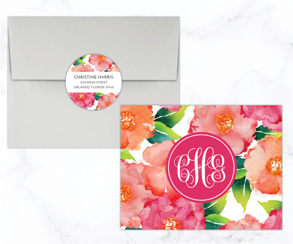 Bright Floral • Folding Note Cards