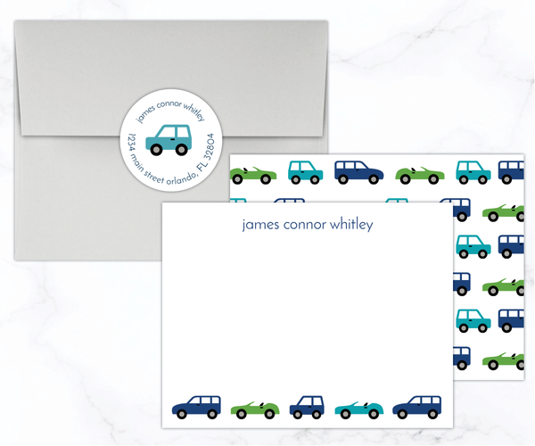 Cars • Flat Note Cards