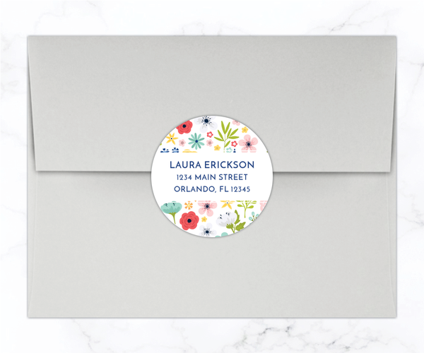 Colorful Floral • Folding Note Cards