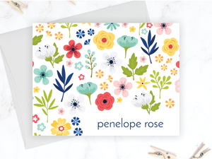 Colorful Floral • Folding Note Cards