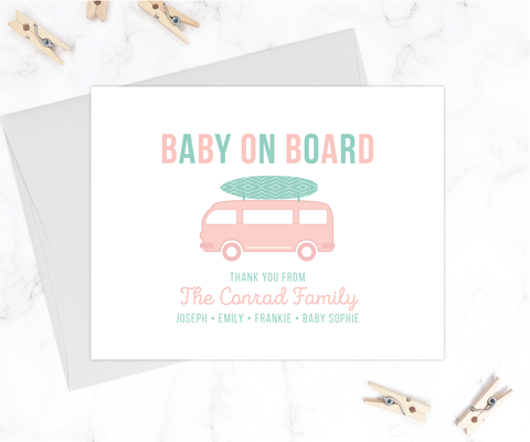 Baby on Board • Folding Note Cards