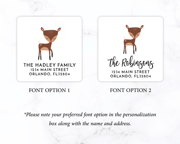 Reindeer | Holiday Return Address Labels
