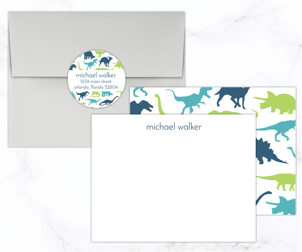 Dinosaurs • Flat Note Cards
