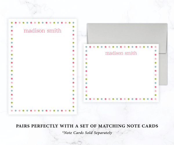 Personalized Notepad • Polka Dots