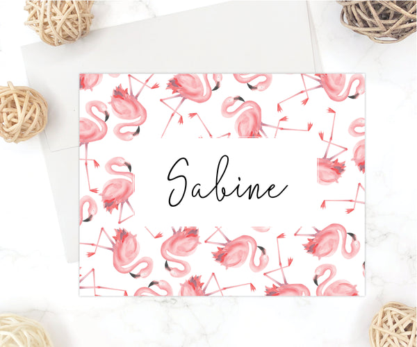 Flamingo • Folding Note Cards
