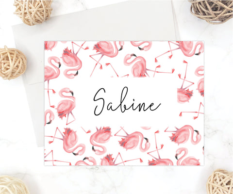 Flamingo • Folding Note Cards