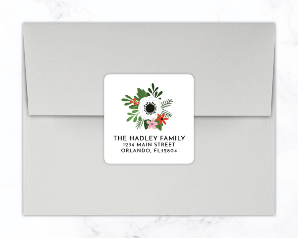 Floral | Holiday Return Address Labels