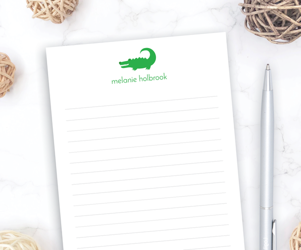 Personalized Notepad • Alligator