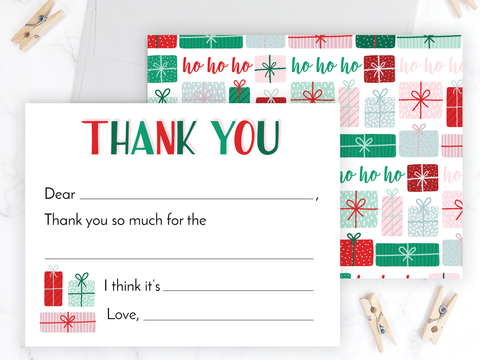 Gifts • Fill-in-the-Blank Thank You Cards