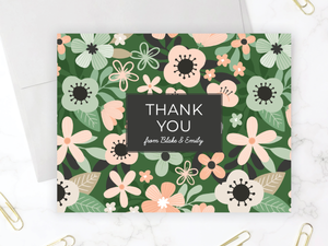 Peach Floral • Thank You Cards