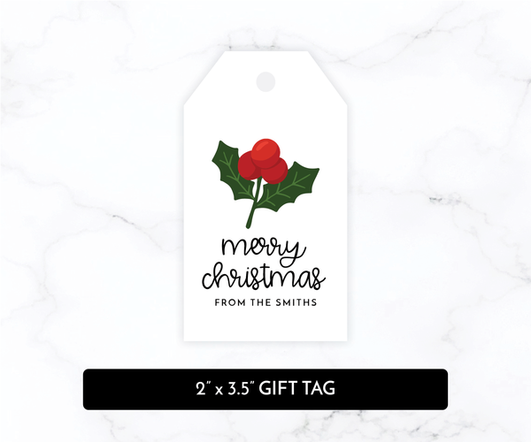 Holly • Holiday Gift Tags
