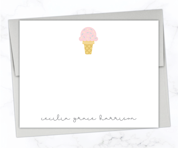 Ice Cream • Flat Note Cards
