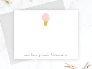 Ice Cream • Flat Note Cards