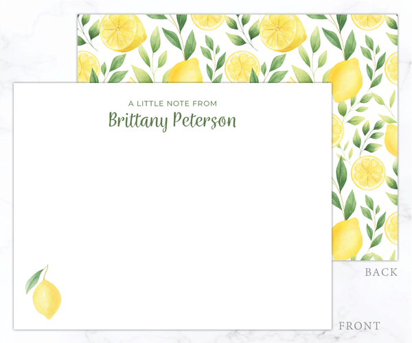 Lemon • Flat Note Cards