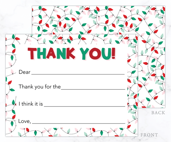 Lights • Fill-in-the-Blank Thank You Cards