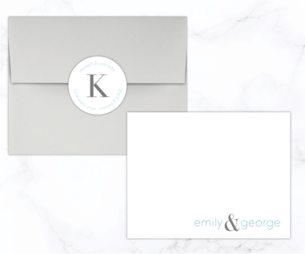 Modern Couple • Flat Note Cards