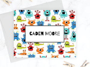 Little Monsters • Folding Note Cards