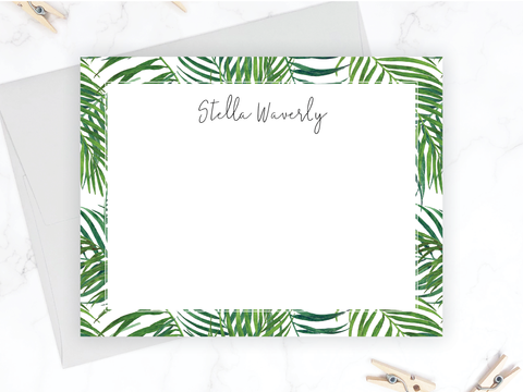 Palm Leaves • Flat Note Cards