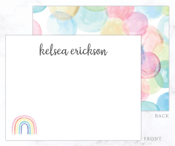 Pastel Dots • Flat Note Cards