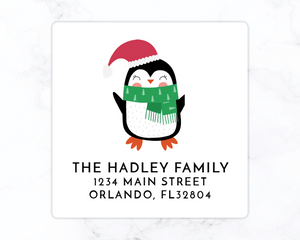 Cute Penguin | Holiday Return Address Labels