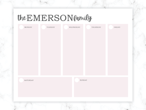 Weekly Planner Notepad • Blush