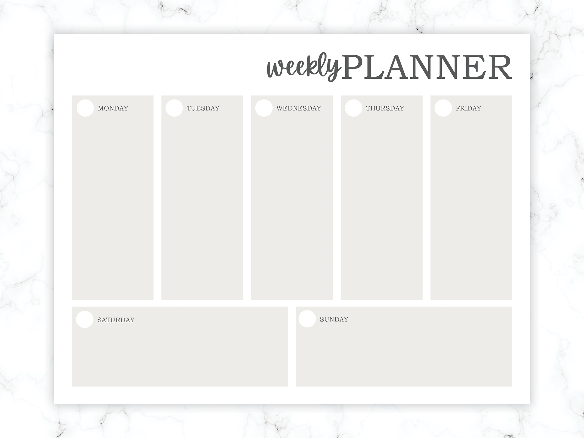 Weekly Planner Notepad • Neutral