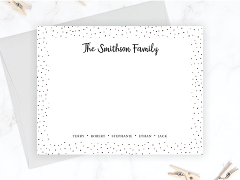 Family Polka Dots • Flat Note Cards