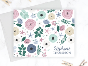 Lavender Floral • Folding Note Cards