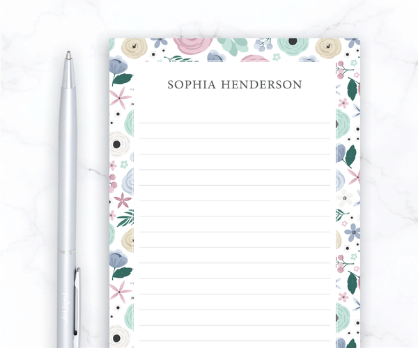 Personalized Notepad • Lavender Floral