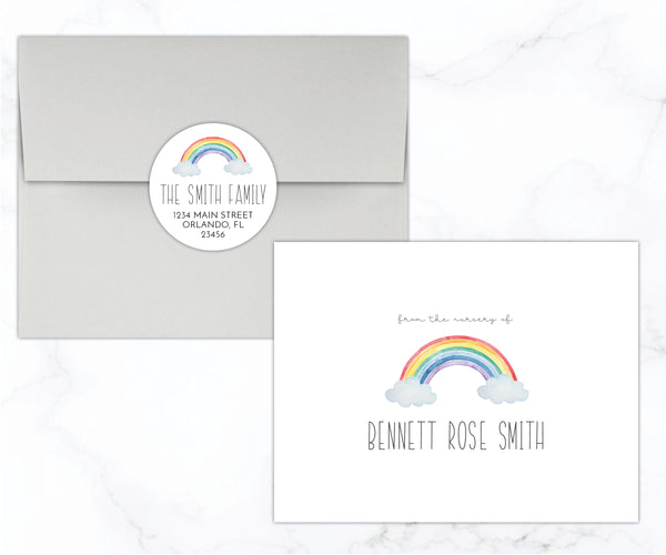 Rainbow • Folding Note Cards