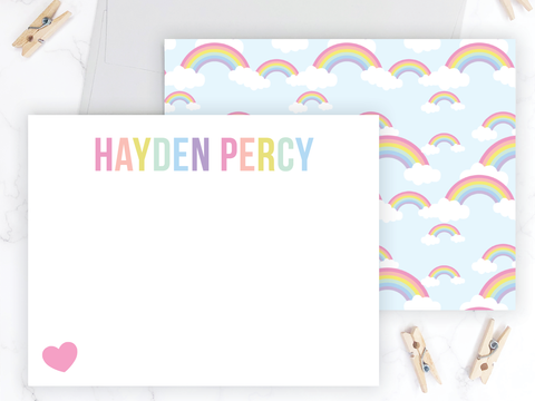 Rainbow • Flat Note Cards